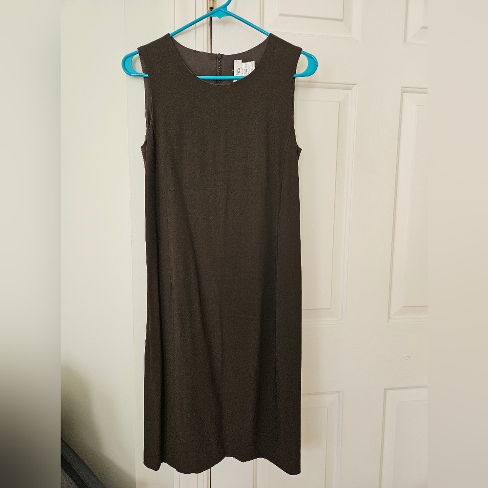 Max mara dark brown sleeveless midi dress (Size:6)